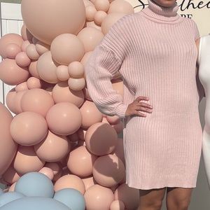 Pink Sweater Dress